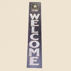 KH Sports Fan US Army Welcome Sign 40-in H × 8-in W Patriotic Sign *Minor Stain*